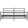 Schwarzes Metallbettgestell mit Kopfteil Mincu 193x203cm