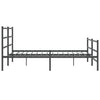 Schwarzes Metallbettgestell mit Kopfteil Mincu 193x203cm