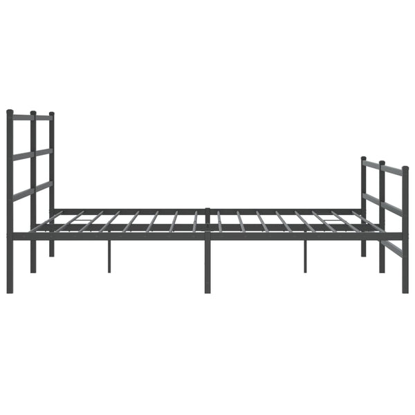 Schwarzes Metallbettgestell mit Kopfteil Mincu 193x203cm