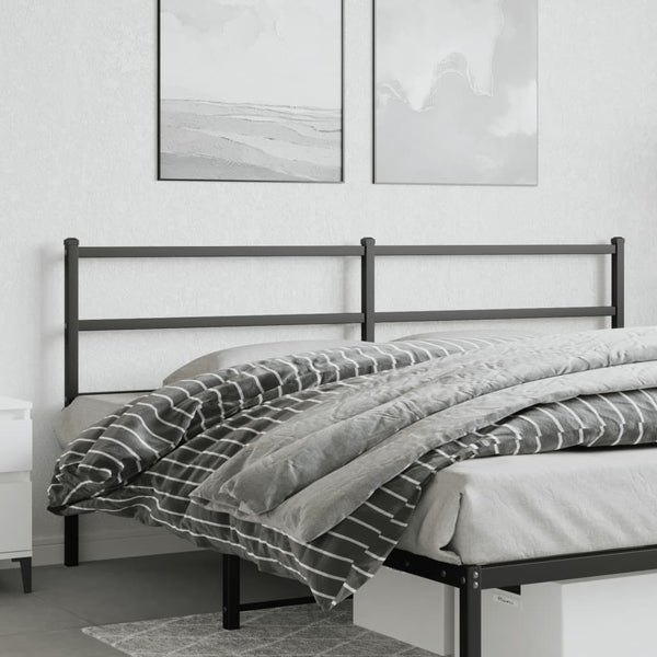 Schwarzes Metallbettkopfteil Badite 193 cm