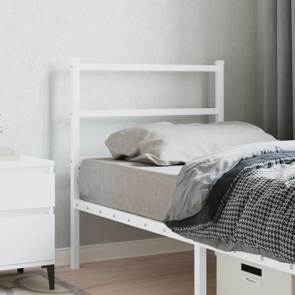 Valkoinen metallinen sängynpääty Badite 75cm