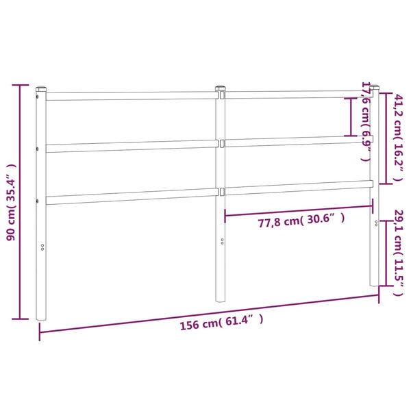 Weißes Metallbettgestell Badite 150cm