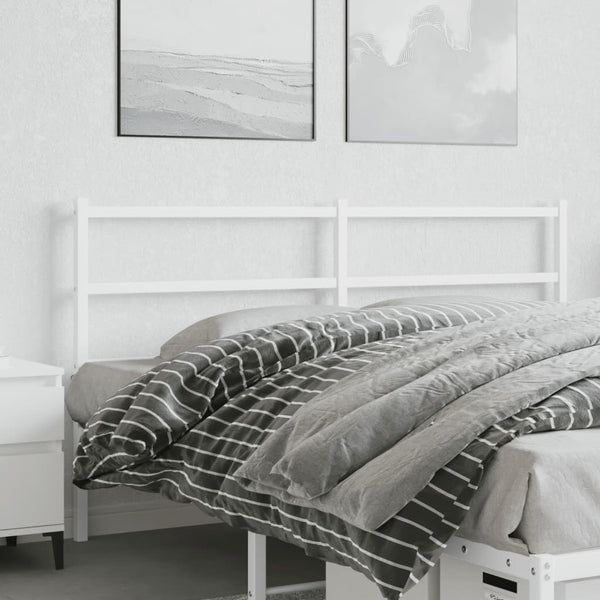Valkoinen metallinen sängynpääty Badite 160cm