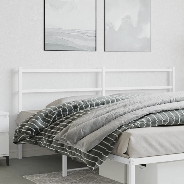 Valkoinen metallinen sängynpääty Badite 180cm