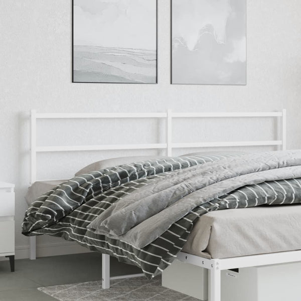 Valkoinen metallinen sängynpääty Badite 193cm