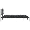 Schwarzes Metallbettgestell mit Kopfteil Lucuta 183x213cm