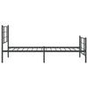 Schwarzes Metallbettgestell mit Kopfteilen Lucuta 107x203cm
