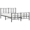 Schwarzes Metallbettgestell mit Kopfteilen Lucuta 150x200cm