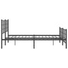 Schwarzes Metallbettgestell mit Kopfteilen Lucuta 150x200cm
