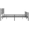 Schwarzes Metallbettgestell mit Kopfteilen Lucuta 183x213cm