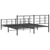 Schwarzes Metallbettgestell mit Kopfteilen Lucuta 183x213cm