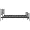Schwarzes Metallbettgestell mit Kopfteilen Lucuta 193x203cm