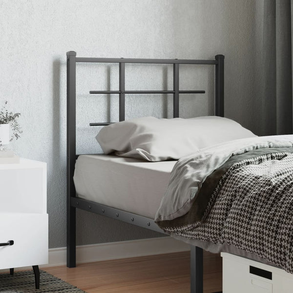 Musta metallinen sängynpääty Stoeana 75cm