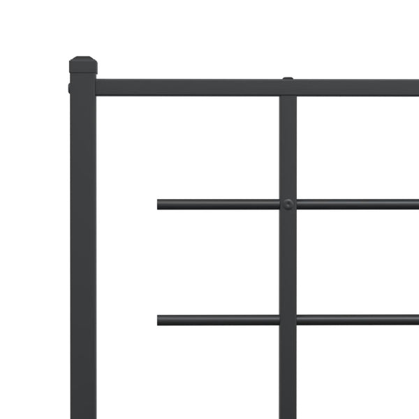 Musta metallinen sängynpääty Stoeana 200cm