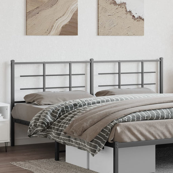 Musta metallinen sängynpääty Stoeana 200cm