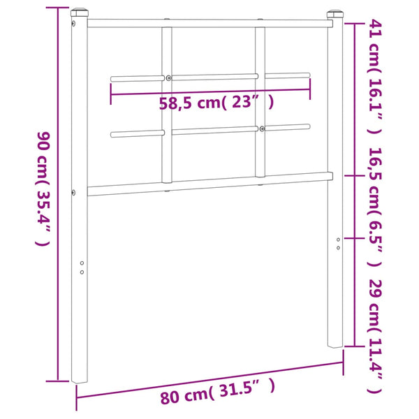 Weißes Metallkopfteil Stoeana 75cm