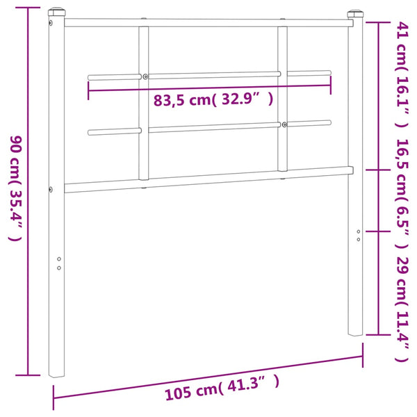 Weißes Metallbettgestell Stoeana 100cm