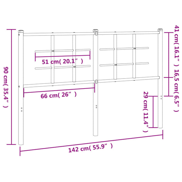 Weißes Metallkopfteil Stoeana 135 cm