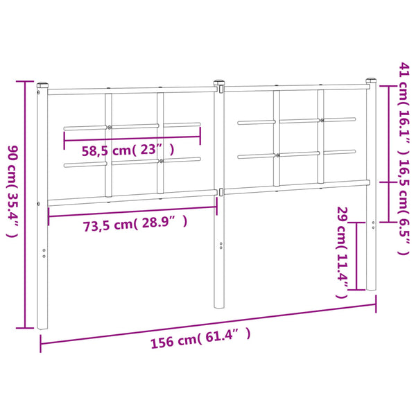 Weißes Metallbettgestell Stoeana 150cm
