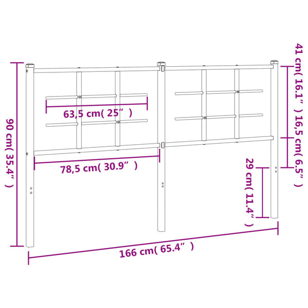 Weißes Metallkopfteil Stoeana 160cm