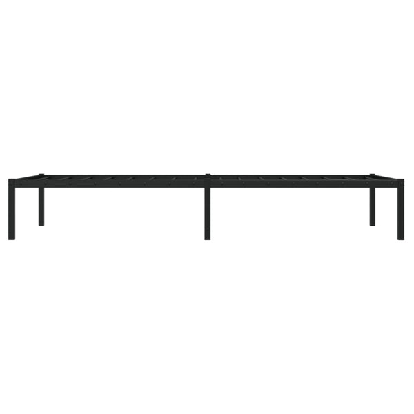 Schwarzes Metallbettgestell Zebulon 90x190cm
