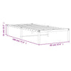 Schwarzes Metallbettgestell Zebulon 90x190cm