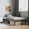 Schwarzes Metallbettgestell Zebulon 90x190cm