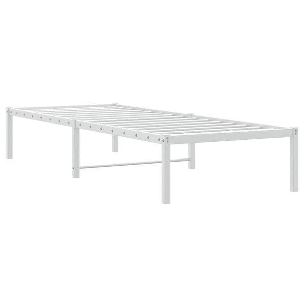 Weißes Metallbettgestell Zebulon 75x190cm