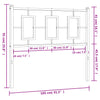 Schwarzes Metallkopfteil Romelia 100cm