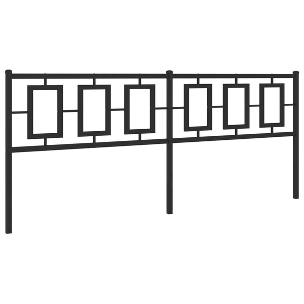 Schwarzes Metallkopfteil Romelia 200cm