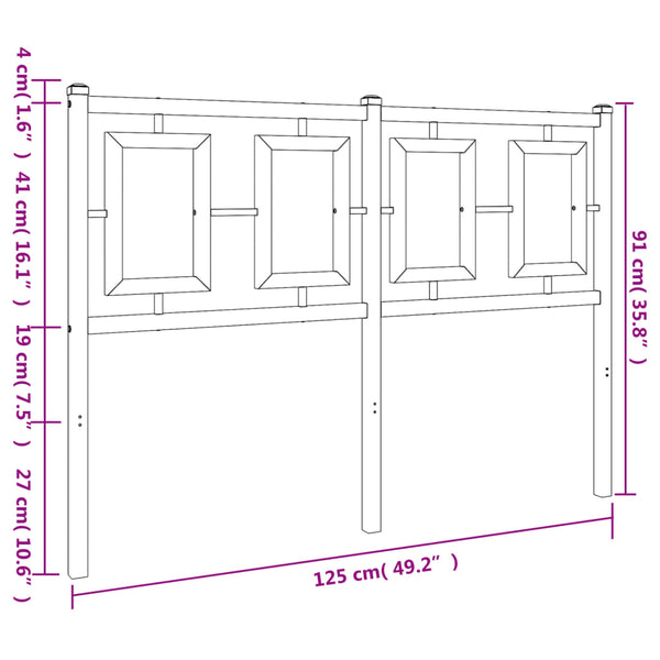 Weißes Metallkopfteil Romelia 120cm