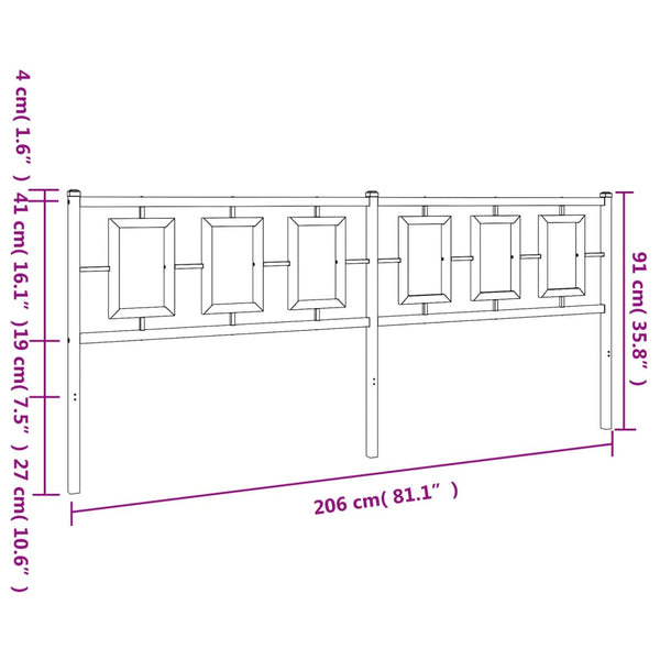 Weißes Metallbettgestell Romelia 200cm