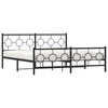 Schwarzes Metallbettgestell mit Kopfteil Lulah 183x213cm