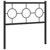Musta metallinen sängynpääty Suhar 90cm