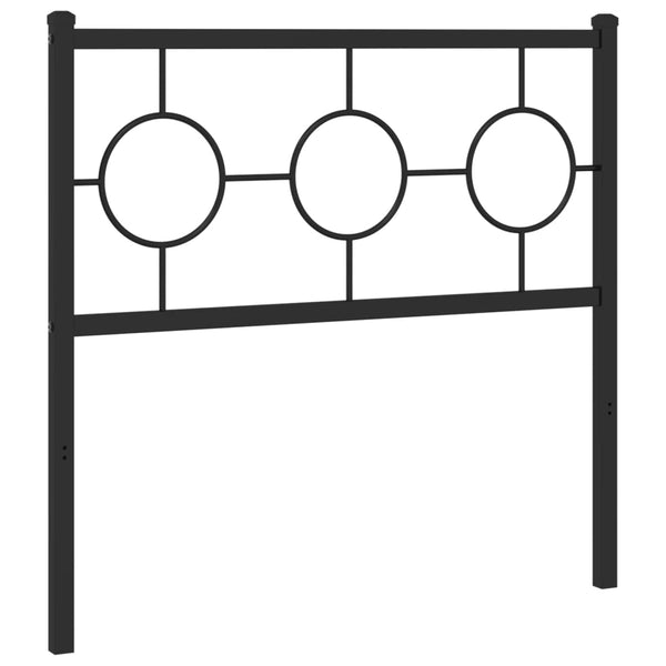 Musta metallinen sängynpääty Suhar 90cm