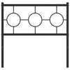 Musta metallinen sängynpääty Suhar 90cm