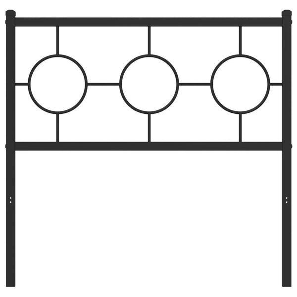 Musta metallinen sängynpääty Suhar 90cm