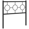 Musta metallinen sängynpääty Suhar 90cm