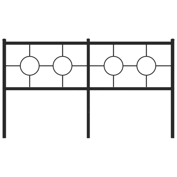 Schwarzes Metallkopfteil Suhar 150 cm