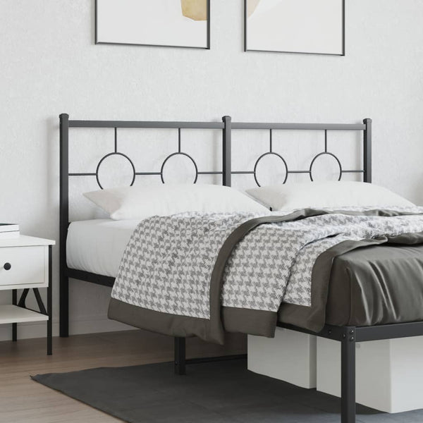 Schwarzes Metallkopfteil Suhar 150 cm
