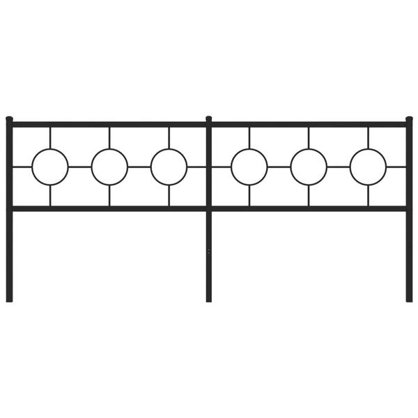 Musta metallinen sängynpääty Suhar 200cm