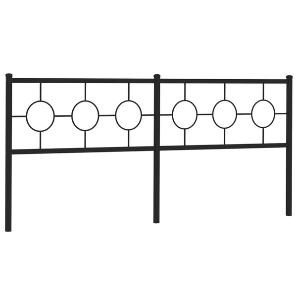 Musta metallinen sängynpääty Suhar 200cm
