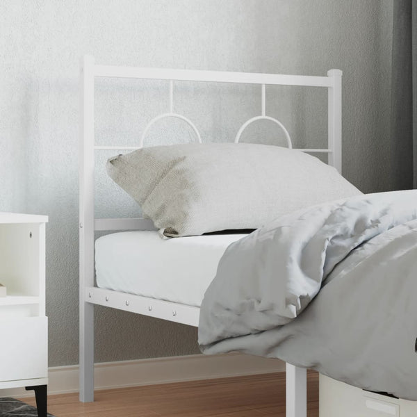 Weißes Metallbettgestell Suhar 80cm