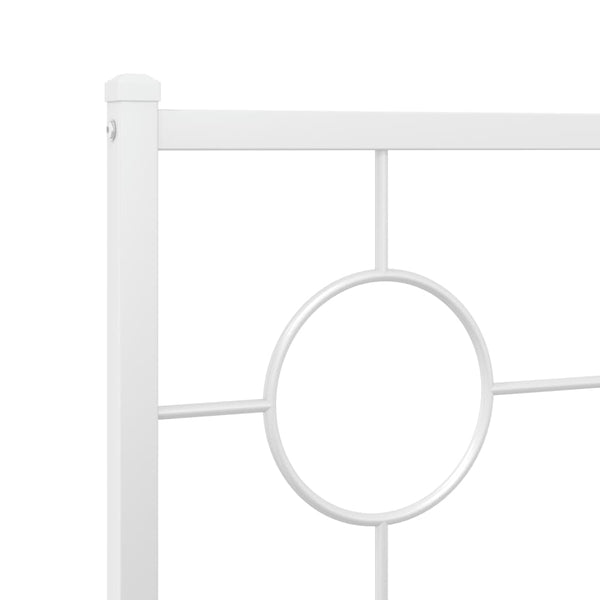 Weißes Metallbettgestell Suhar 107cm