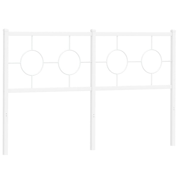 Weißes Metallbettgestell Suhar 135 cm
