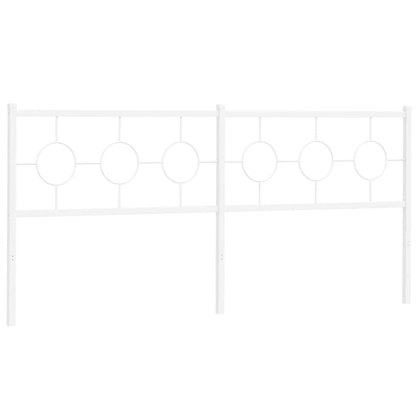 Valkoinen metallinen sängynpääty Suhar 193cm