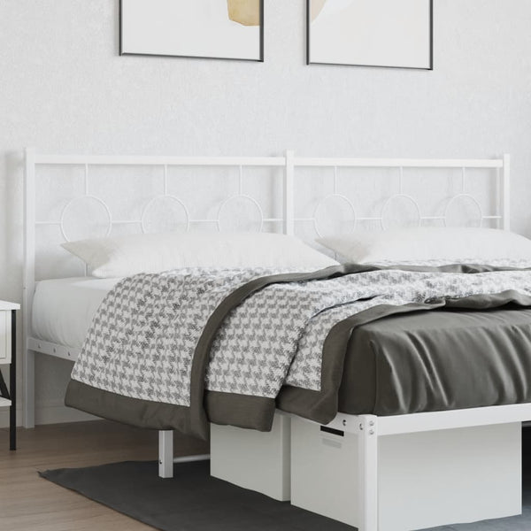 Valkoinen metallinen sängynpääty Suhar 193cm