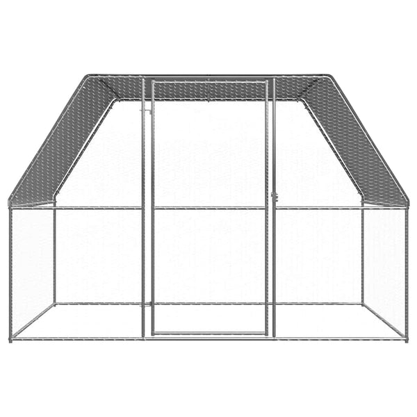 Hopea ja harmaa kanahäkki Actuan 3x2x2 m (galvanoitu teräs)