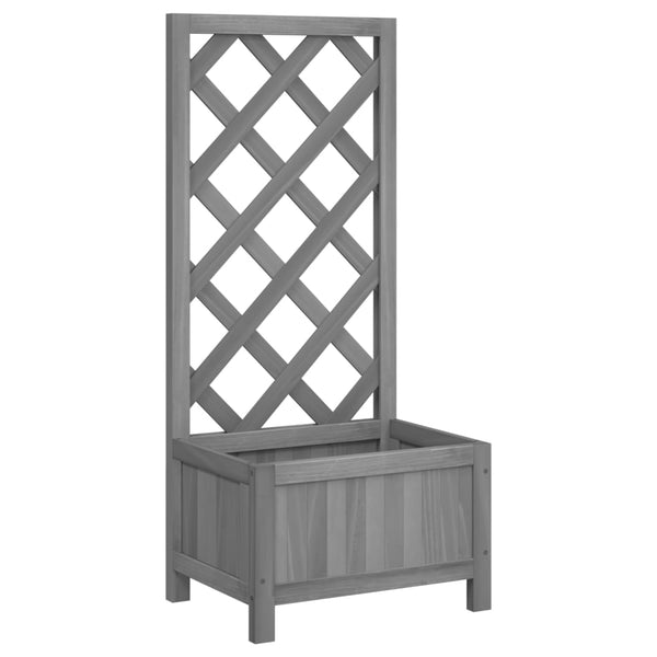 Kaetana Blumenkasten mit Spalier grau (Fichte)