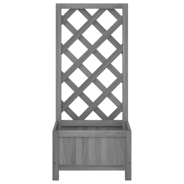 Kaetana Blumenkasten mit Spalier grau (Fichte)